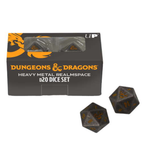 Σετ Ζάρια - Dungeons and Dragons: Realmspace - Heavy Metal D20 Dice Set