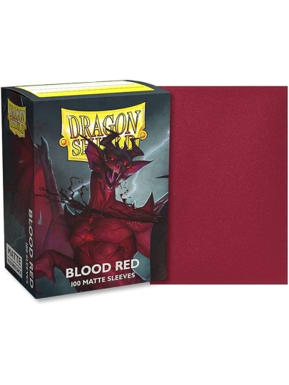 Dragon Shield Sleeves Standard Size - Matte Blood Red (100 Sleeves)