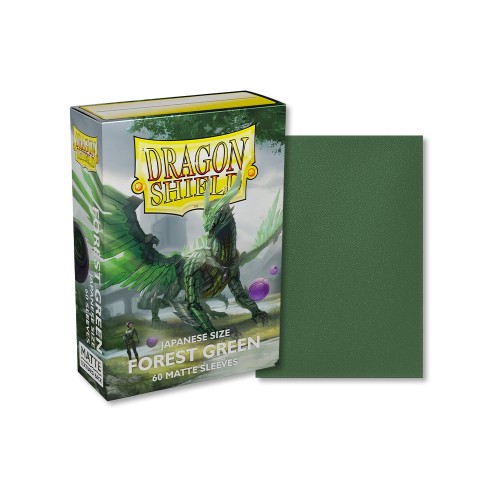 Dragon Shield Sleeves Japanese Small Size - Matte Forest Green (60 Sleeves)