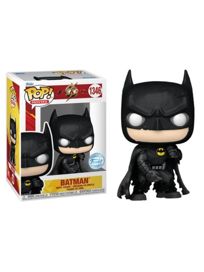 Funko POP! DC Heroes: The Flash - Batman (Michael Keaton) Battle Damaged #1346 Figure (Exclusive)