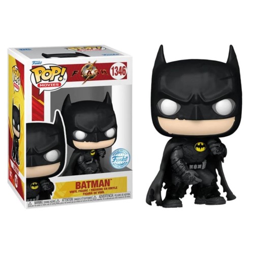 Funko POP! DC Heroes: The Flash - Batman (Michael Keaton) Battle Damaged #1346 Figure (Exclusive)