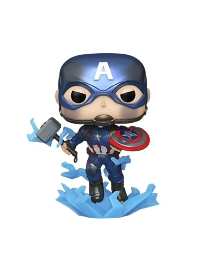Funko POP! Avengers: Endgame - Captain America with Broken Shield & Mjolnir (GITD) #1198 Φιγούρα (Exclusive)