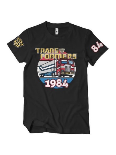 Transformers - Optimus Prime of 1984 Black T-Shirt (XL)