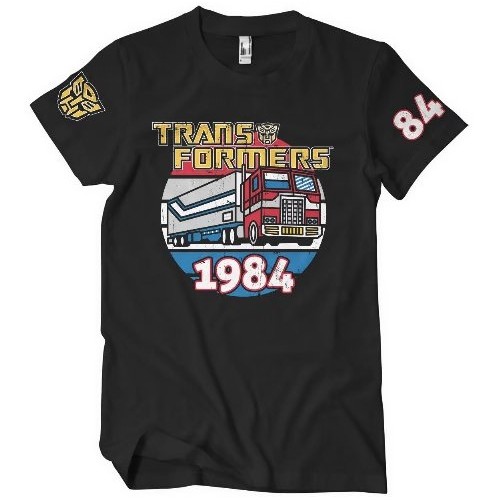 Transformers - Optimus Prime of 1984 Black T-Shirt (XL)