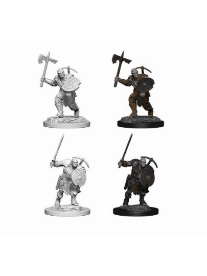 D&D Nolzur's Marvelous Miniatures - 2x Earth Genasi Fighter