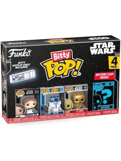 Funko Bitty POP! Star Wars - Princess Leia, R2-D2, C-3PO & Chase Mystery 4-Pack Φιγούρες