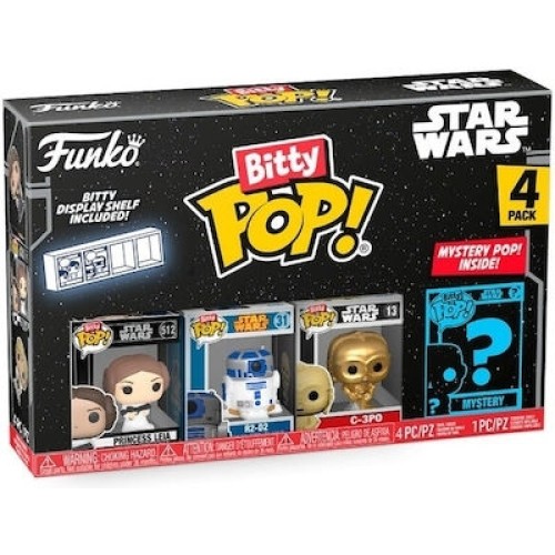 Funko Bitty POP! Star Wars - Princess Leia, R2-D2, C-3PO & Chase Mystery 4-Pack Φιγούρες