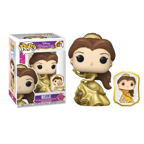 Φιγούρα Funko POP! Disney: Ultimate Princess - Belle with Pin #221 (Funko-Shop Exclusive)