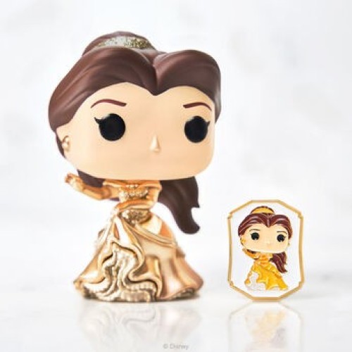 Φιγούρα Funko POP! Disney: Ultimate Princess - Belle with Pin #221 (Funko-Shop Exclusive)