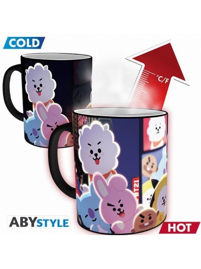 BT21 - Times Square Heat Change Κεραμική Κούπα (320ml)