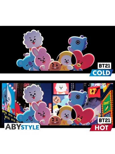 BT21 - Times Square Heat Change Κεραμική Κούπα (320ml)