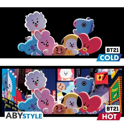 BT21 - Times Square Heat Change Κεραμική Κούπα (320ml)