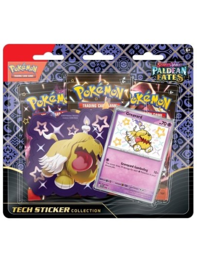 Pokemon TCG Scarlet & Violet Paldean Fates - Tech Sticker Collection Blister (Greavard)