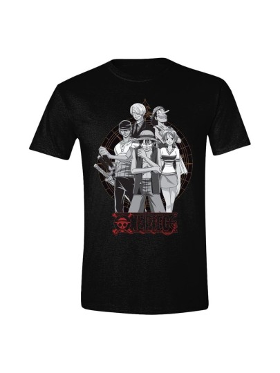 One Piece - The Crew Pose Black T-Shirt (M)