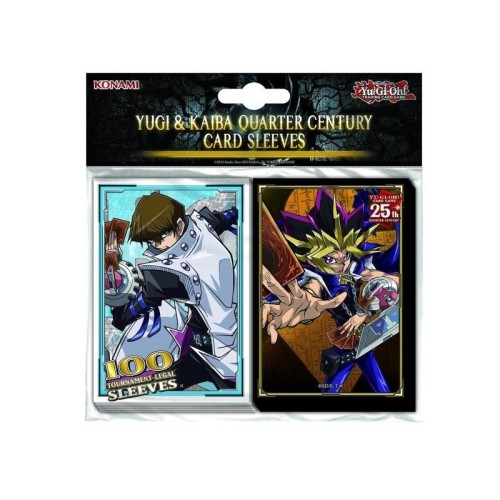 Yu-Gi-Oh! Konami Japanese Small Size Card Sleeves 100ct - Yugi & Kaiba Quarter Century