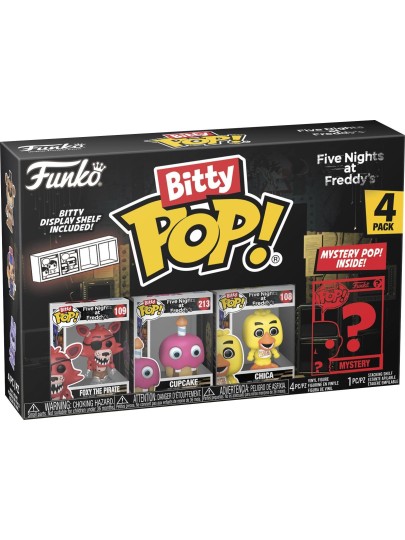 Funko Bitty POP! Five Nights at Freddy's - Foxy the Pirate, Cupcake, Chica & Chase Mystery 4-Pack Φιγούρες