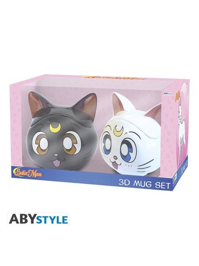 Sailor Moon - Luna & Artemis 3D Σετ Κούπες (350ml)