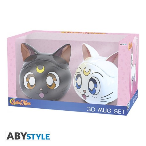 Sailor Moon - Luna & Artemis 3D Σετ Κούπες (350ml)