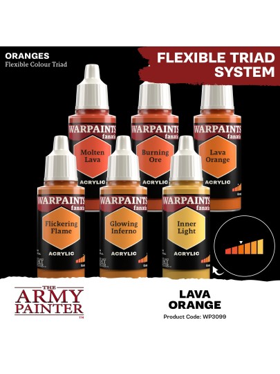 The Army Painter - Warpaints Fanatic: Lava Orange Χρώμα Μοντελισμού (18ml)