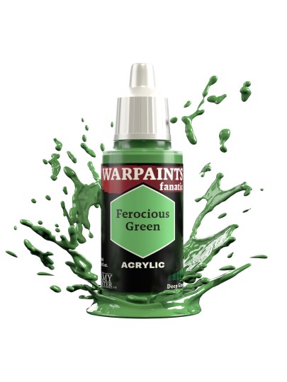 The Army Painter - Warpaints Fanatic: Ferocious Green Χρώμα Μοντελισμού (18ml)