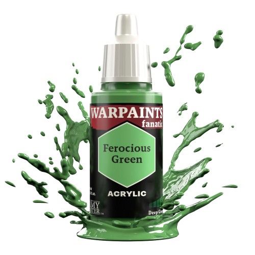 The Army Painter - Warpaints Fanatic: Ferocious Green Χρώμα Μοντελισμού (18ml)