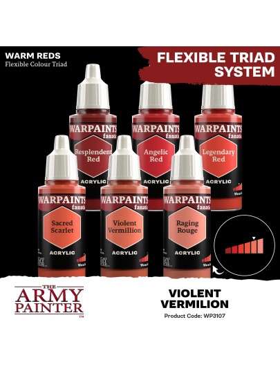 The Army Painter - Warpaints Fanatic: Violent Vermilion Χρώμα Μοντελισμού (18ml)