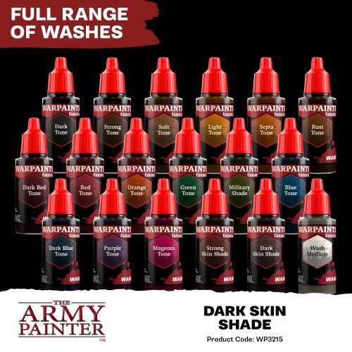 The Army Painter - Warpaints Fanatic Wash: Dark Skin Shade Χρώμα Μοντελισμού (18ml)