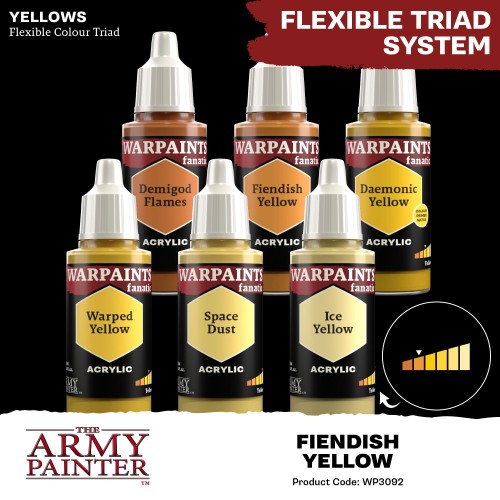 The Army Painter - Warpaints Fanatic: Fiendish Yellow Χρώμα Μοντελισμού (18ml)