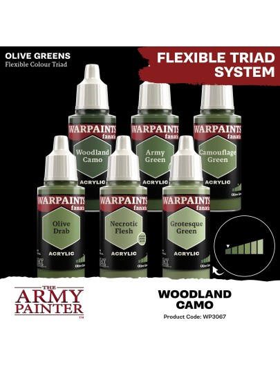 The Army Painter - Warpaints Fanatic: Woodland Camo Χρώμα Μοντελισμού (18ml)