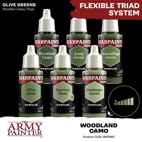 The Army Painter - Warpaints Fanatic: Woodland Camo Χρώμα Μοντελισμού (18ml)