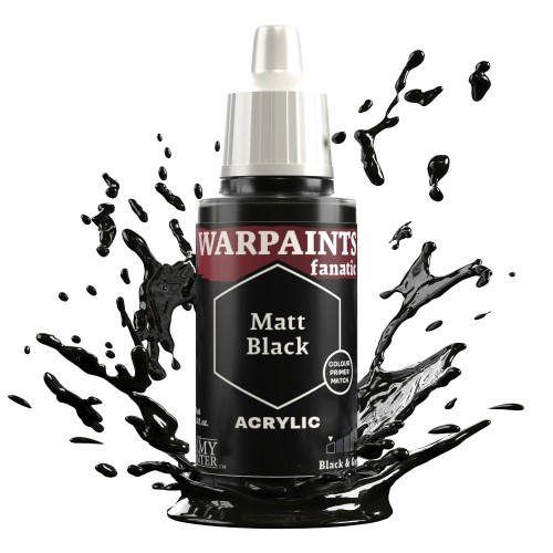 The Army Painter - Warpaints Fanatic: Matt Black Χρώμα Μοντελισμού (18ml)