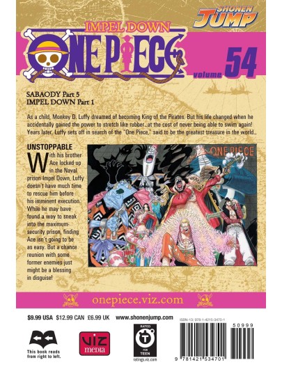 Τόμος Manga One Piece Vol. 54 (New Printing)