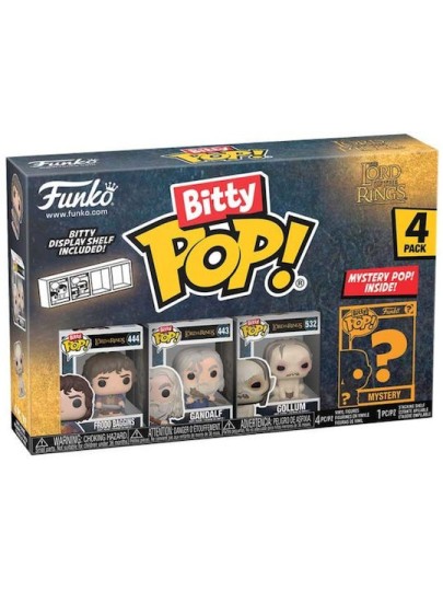 Funko Bitty POP! The Lord of the Rings - Frodo Baggins, Gandalf, Gollum & Chase Mystery 4-Pack Φιγούρες