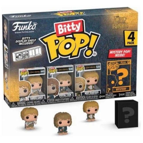 Funko Bitty POP! The Lord of the Rings - Samwise Gamgee, Pippin Took, Merry Brandybuck & Chase Mystery 4-Pack Φιγούρες