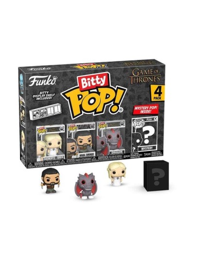 Funko Bitty POP! Game of Thrones - Daenerys Targaryen, Khal Drogo, Drogon & Chase Mystery 4-Pack Φιγούρες