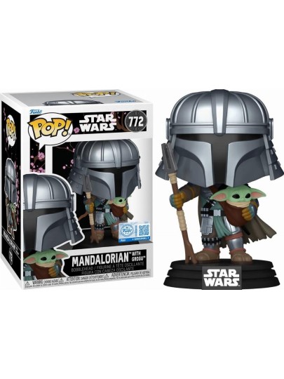 Φιγούρα Funko POP! Star Wars - Mandalorian with Grogu #772 (Exclusive)