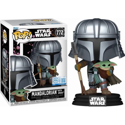 Φιγούρα Funko POP! Star Wars - Mandalorian with Grogu #772 (Exclusive)