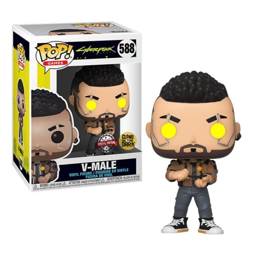 Funko POP! Cyberpunk 2077 - V Male (GITD) #588 Φιγούρα (Exclusive)